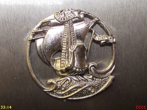 steampunk green silver fridge magnet pirate ship boat - Picture 1 of 2