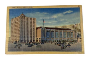 Vintage Post Card PC North Station, Boston, Mass Unposted Made In U.S. Scenic - Picture 1 of 3