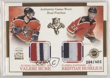 2002-03 Pacific Crown Royale /403 Valeri Bure Kristian Huselius #11 Dual Patch