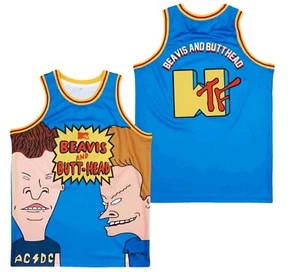 Nueva camiseta sin mangas azul de baloncesto Headgear Classics Beavis and Butthead RJRSY-108 - Imagen 1 de 3