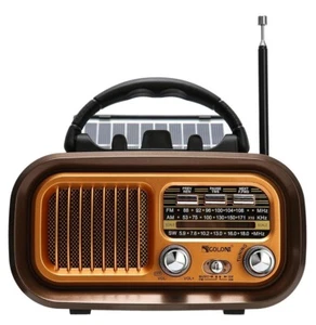 Altavoz Bluetooth Radio AM FM SW Retro 3 en 1 Alimentado por Energía Solar USB Reproducción de Tarjeta SD - Imagen 1 de 10