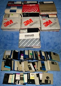 175 PCS 5.25" 5-1/4" Floppy Diskettes + 97 PCS 3.5" Floppy Disks Clean Condition - Photo 1/13