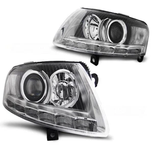Xenon DRL LED Tagfahrlicht Scheinwerfer für Audi A6 C6 4F Bj. 04-08 Chrom - Bild 1 von 1