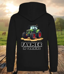 Bauer in Ausbildung 2 Bauernhof Traktor Geschenk Weihnachten Geburtstag Kinder Kids Hoodie - Bild 1 von 8