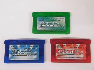 Nintendo Gameboy Advance Pokemon Emerald & Ruby & Sapphire set Japan GBA - Picture 1 of 4