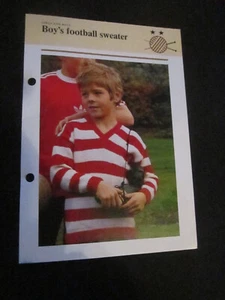 KNITTING PATTERN GIRLS AND BOYS BOYS FOOTBALL SWEATER **MUST SEE ** - Picture 1 of 1