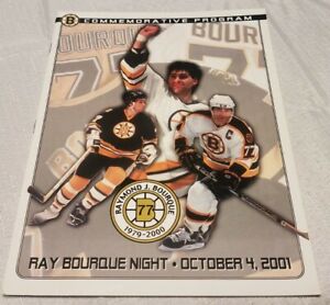 Boston Bruins Hockey Great Ray Bourque 77 Retirement Night Commemorative Program