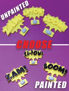 Custom Action Figure Accessory BOOM! ZAM! KA-POW! Bubble Comic Effect 1/12 Scale - Picture 1 of 6