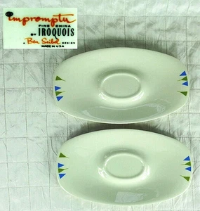 SET OF 2 Impromptu Pyramids by Iroquois Ben Seibel Under Plates 11-3/4" x 6-1/2" - Picture 1 of 7