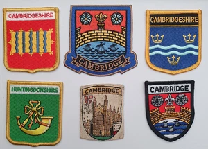 6 x Cambridge Cambridgeshire Tourist Souvenir Abzeichen Aufnäher. - Bild 1 von 4