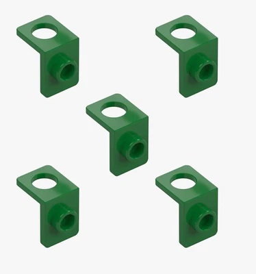 5 New LEGO Green Minifigure Neck Bracket with Back Stud gray minifig plant tree - Image 1 of 4