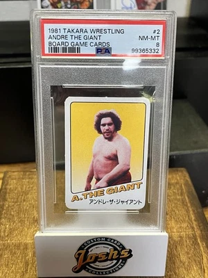 Cartas de juego de mesa de lucha libre Takara 1981 #9 Andre The Giant PSA 8 Foto 1 de 3