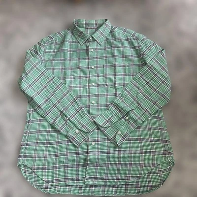 45Rpm 法兰绒衬衫绿色和棕色格子尺寸 5 — 第 1/4 张图片