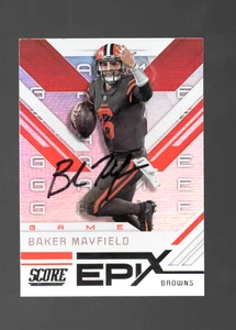 Baker Mayfield 2018 Score EPI Autographed Signed Browns Card EG-10 EXMT COA - Picture 1 of 3