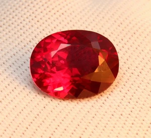 Natural 13.00 Ct Certified BURMA Pigeon Blood Red Ruby Unheated Loose Gemstones - Picture 1 of 6
