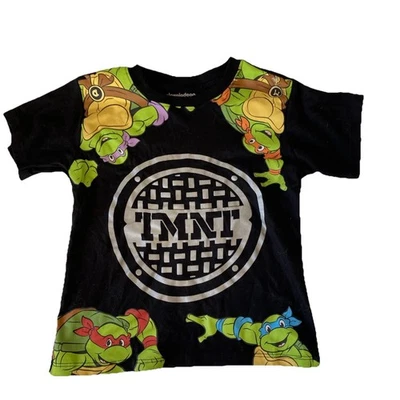 Nickelodeon 男孩黑色忍者神龟图形 T 恤尺寸 4T — 第 1/3 张图片
