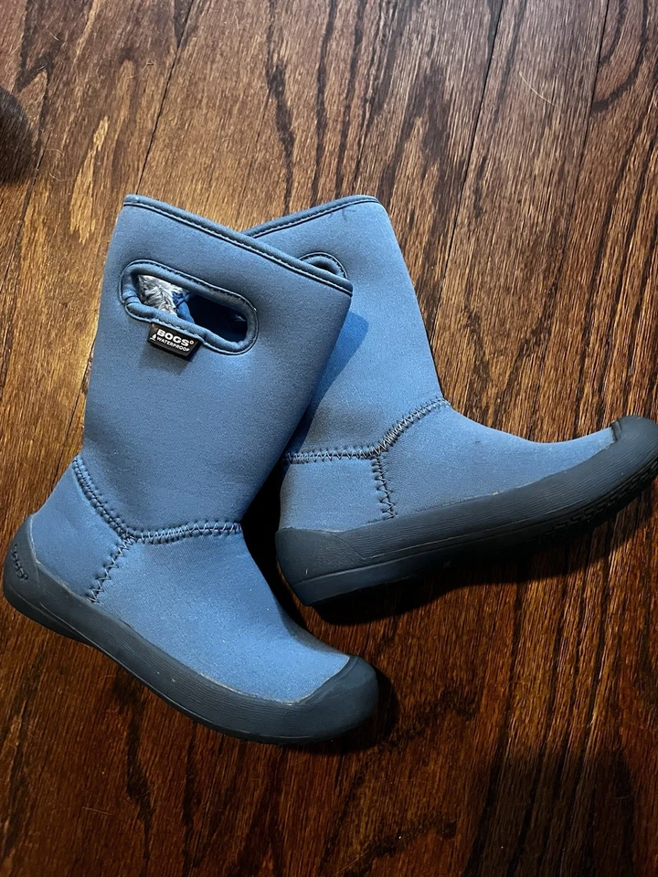 Bogs All Weather Blue Snow And Rain Boot Size 7 Toddler Pull On Soft Neoprene - Image 1 of 4