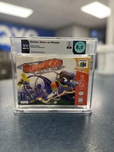 Rocket: Robot On Wheels (N64, 1999) CIB Complete In Box WATA Graded 8.0 - Picture 1 of 2