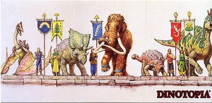 James Gurney's DINOTOPIA - Tarjeta de persecución triple desplegable 6 - Ruinas del templo - Imagen 1 de 2