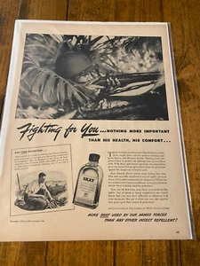 Vintage 1943 SKAT Insect Repellent Fighting For Your U.S. Soldier In Combat ad - Picture 1 of 1