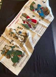 VTG Cranston Joan Messmore Olde Father Christmas Santa 11" Applique Fabric Panel - Picture 1 of 6