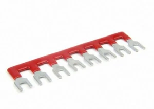 3pcs TB2508 Fork Type 8 Position Terminal Strip Jumper Connector Red 600V 25A - Picture 1 of 4