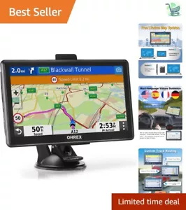 Advanced 7" Truck GPS Navigator with Free Lifetime Maps & Bluetooth Hands-Free - Picture 1 of 10