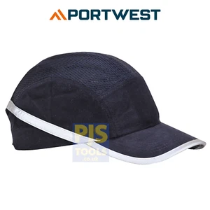 Portwest PW69 coolcap vented hiviz navy bump caps safety hard hat - Picture 1 of 2