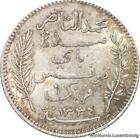 D8841 Tunisia 1 Franc Muhammad Al-Hadi Bey Ah 1334 1916 A Paris Silver Au >Offer