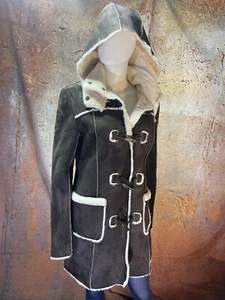 Brown Suede Jacket With Winter White Fur - Picture 1 of 8
