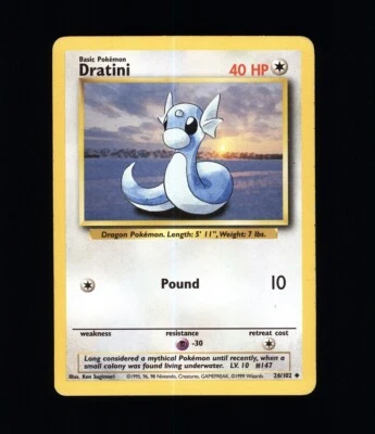DRATINI 26/102 POKEMON NINTENDO TCG BASE SET - Image 1 of 2