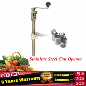 Heavy Duty Commercial Steel Restaurant Food Big Can Opener Manual Table Mounted - Picture 1 of 13