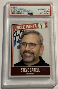 TARJETA COLECCIONABLE PERSONALIZADA AUTO FIRMADA POR STEVE CARELL TÍO VANYA AUTÉNTICA PSA/DNA - Imagen 1 de 2