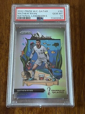 2022 Prizm World Cup Mathew Ryan National Landmarks PSA 10 Gem Mint Rare - Image 1 of 2