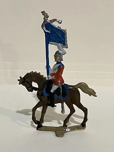 Vintage Lead British? Soldier on War Horse With flag With Pole. - Picture 1 of 9