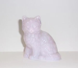 Mosser Hecho a Mano Corona de Vidrio Rosa Toscano Gato Persa Gatito Estatuilla Pisapapeles - Imagen 1 de 5