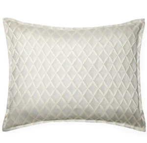 Sferra Renza King Sham Cotton Sateen Jacquard Grey Tonal Diamond Motif New - Picture 1 of 5