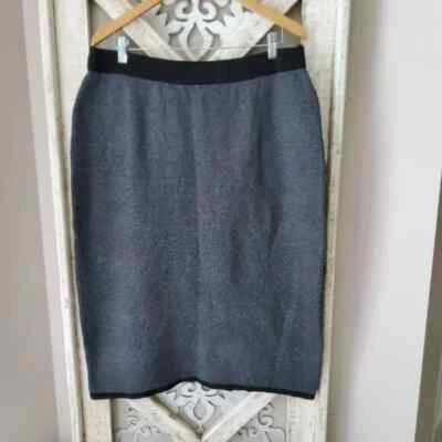 Falda midi de punto elástico con cintura elástica Ninety Plus para mujer espiga Foto 1 de 4