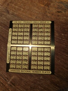 CANADIAN NATIONAL ENGINE NUMBER PLATES, #200-4 GROUP 6, NEW - Picture 1 of 1