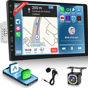 9"inch Touch Screen Car Radio Wireless Apple Carplay/Android Auto GPS +Rear cam - Picture 1 of 6