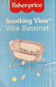Fisher-Price Soothing View Vibe Bassinet-Cool Cactus, Portable Baby Cradle (NEW)