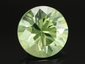 NATURAL MINE - UNHEATED VVS ROUND GREEN SAPPHIRE 0.37 CTS. - Foto 1 di 4