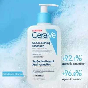 CeraVe SA Smoothing Cleanser for Dry Rough Bumpy Sensitive Skin 236ml - Picture 1 of 6