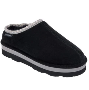 Bearpaw Lucille Water and Stain-Repellent Suede Mule Size 8W Black New With Tag - Picture 1 of 1