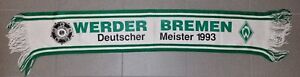 SV Werder Bremen Schal / DEUTSCHER MEISTER 1993 / Oldschool Schal / Siebdruck /