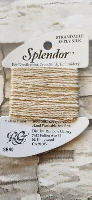 Rainbow Gallery Splendor Camel 840 100% Silk 8 Yards Needlework - Image 1 of 2