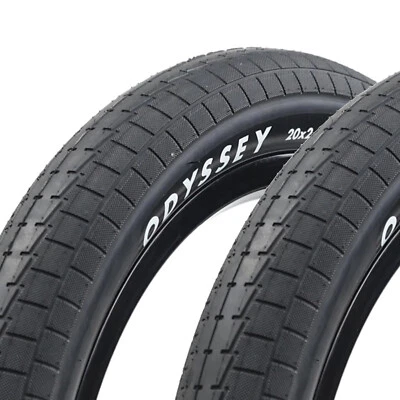 PAR DE NEUMÁTICOS ODYSSEY BMX SUPER CIRCUITO NEGRO K-LYTE PLEGABLE PRIMO CULT DOMINGO Foto 1 de 2