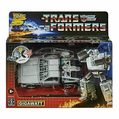 Back To The Future DeLorean Gigawatt Transformers 14 cm Action Figur Hasbro - Bild 1 von 4