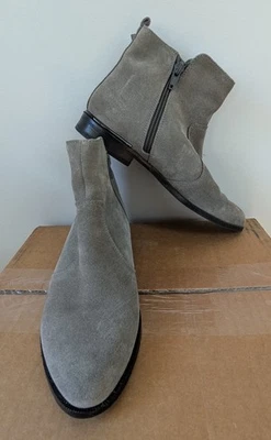 Eileen Fisher Mujer Talla 6M Zapatos Gris Gamuza Cremallera Cómodo Moda Botines Foto 1 de 4
