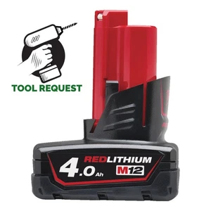 Milwaukee M12B4 12V 4.0Ah RedLithium-Ion Battery - Picture 1 of 1